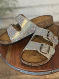 Jeweled Birken Sandal | Champagne