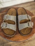 Jeweled Birken Sandal | Champagne