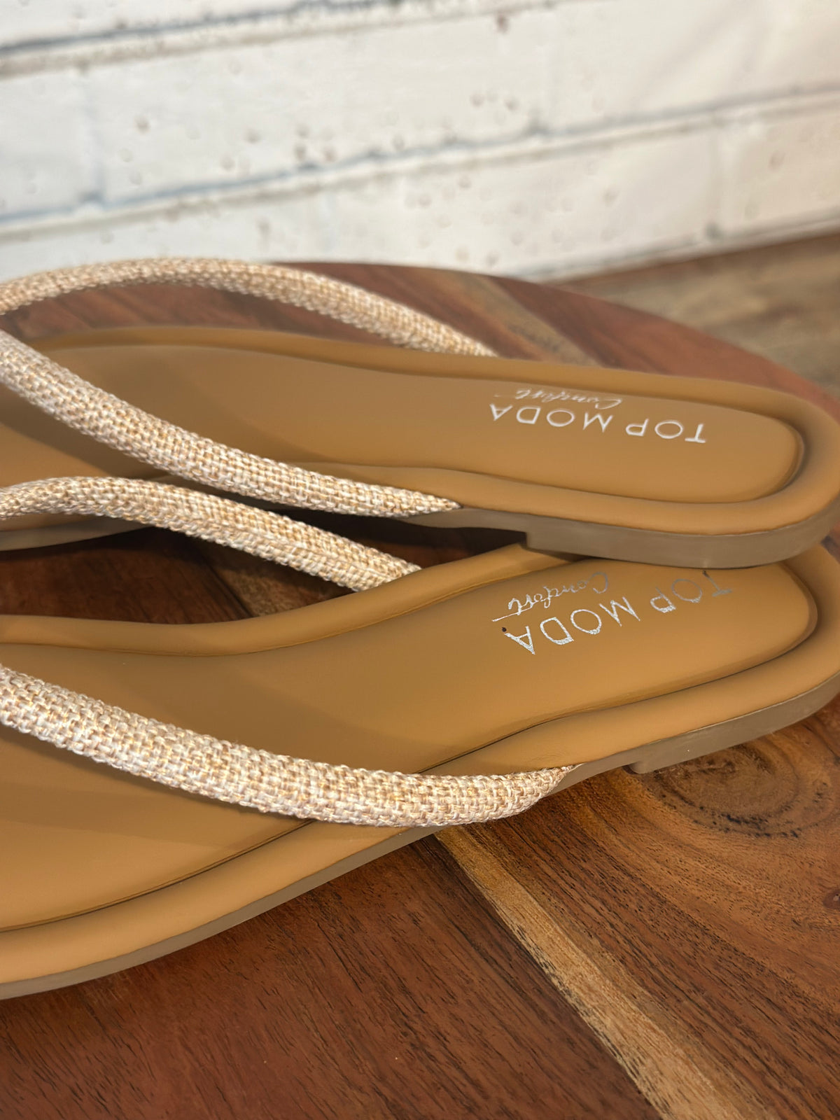 The Priscilla Sandal | Beige Linen