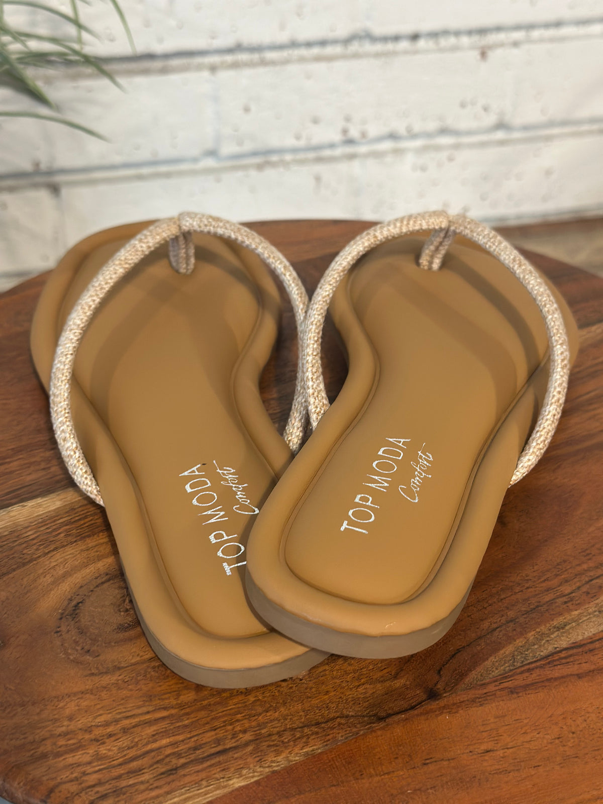 The Priscilla Sandal | Beige Linen