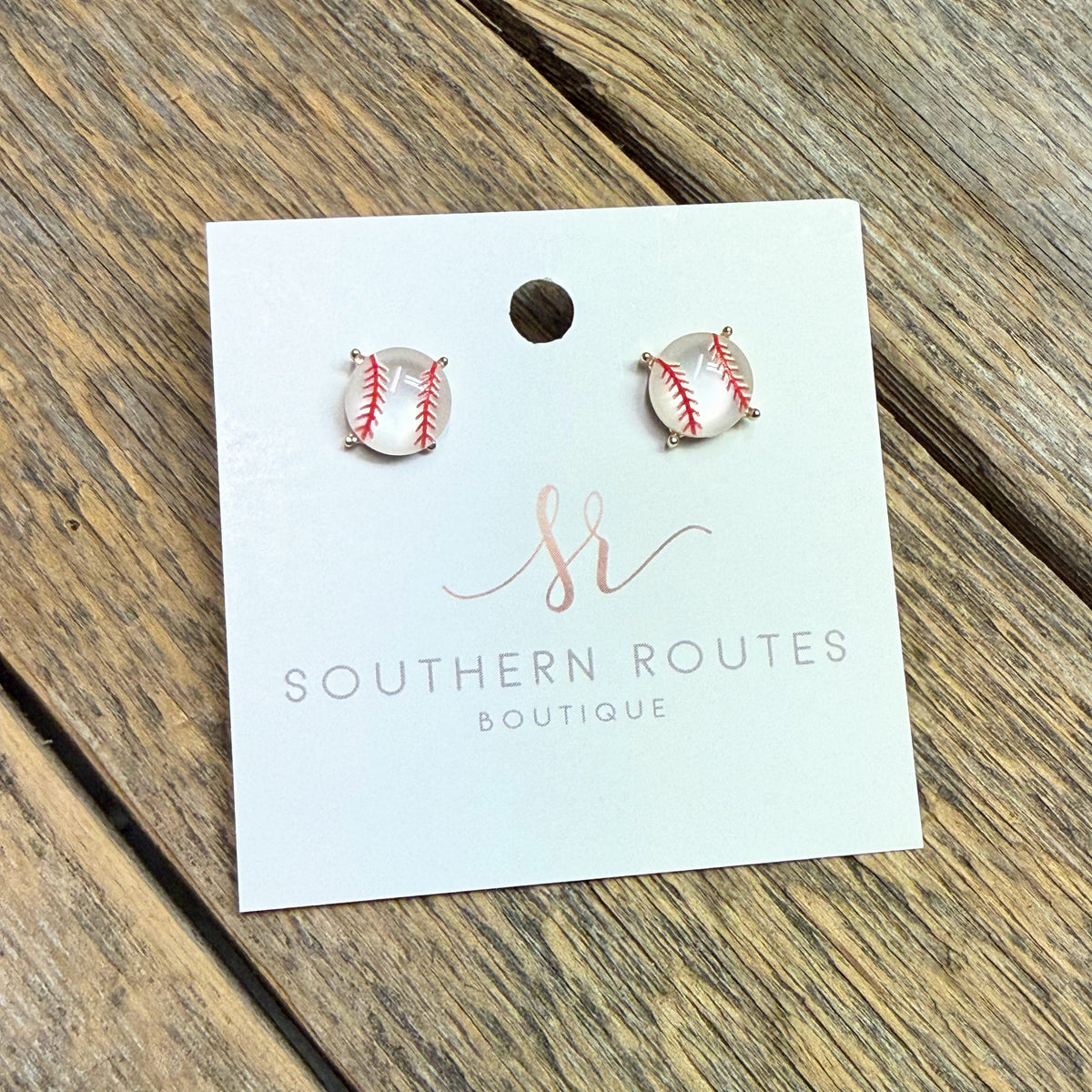 Baseball Stud Earrings | Gold (Copy)