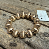 Chunky Ball Stretch Bracelet | Gold