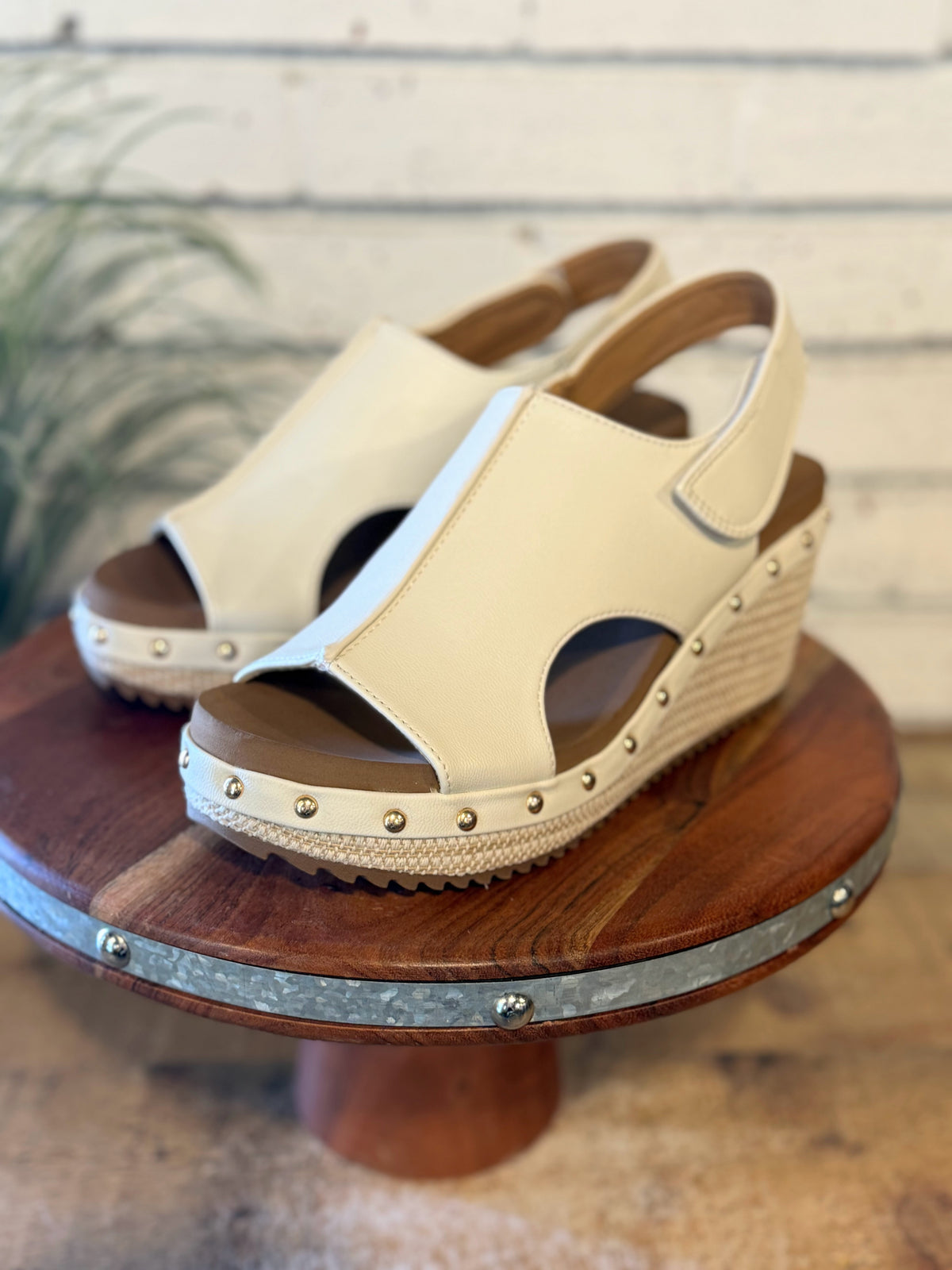Corky's For Keep Wedge Sandal | White