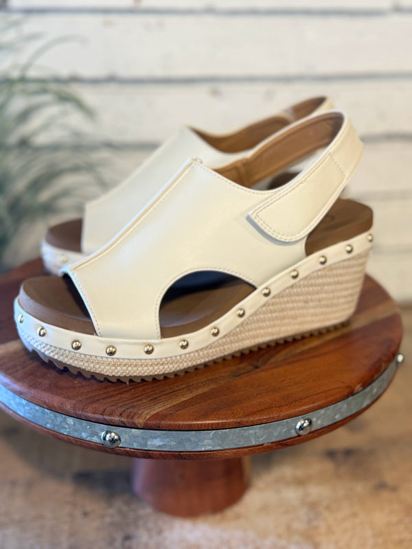 Corky's For Keep Wedge Sandal | White