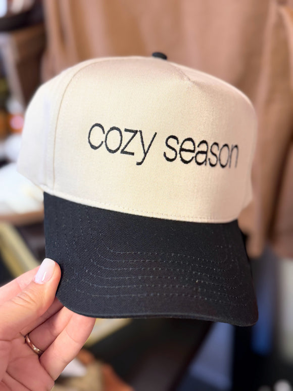 Cozy Season Cap | Khaki/Black