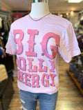 Big Dolly Energy (Embellished w/ Crystals) Tee | Pink