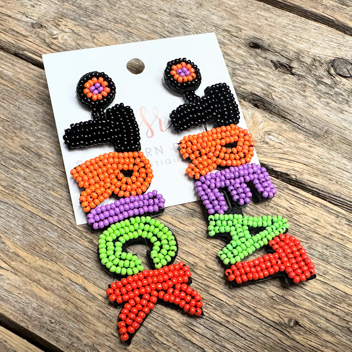 Trick Treat Seed Bead Earrings | Multi