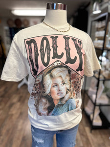 Dolly In Pink (Embellished w/ Crystals) Tee | Natural