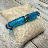 Translucent Acrylic Stretch Bracelet | Blue