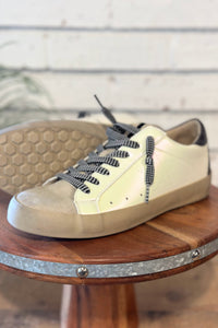 Shu Shop | Mia Metallic White Sneakers