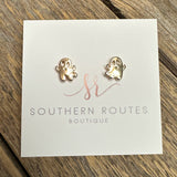 Ghost Halloween Stud Earrings | Gold