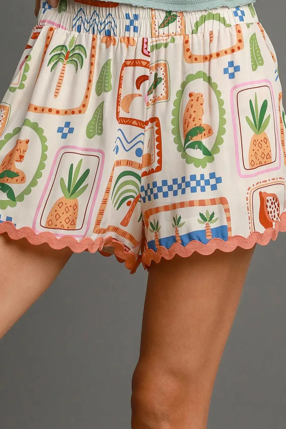 Tropical Ric Ram Shorts | Orange Mix