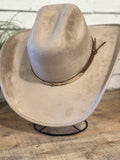 Vegan Suede Western Cowboy Hat | Taupe