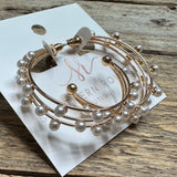 Pearl Hoop Earrings | Gold