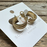 Layered Huggie Earrings | Gold Dipped