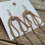 Long Rope Bow Earrings | Gold