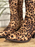 Leopard Pointed Toe Western Boots