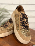 Corky's Another Round Sneakers | Gold Sequins