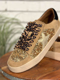 Corky's Another Round Sneakers | Gold Sequins