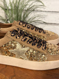 Corky's Another Round Sneakers | Gold Sequins