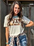 Texan Bronze Foil Tee | Heather Dust