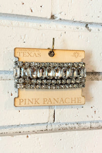 Clear+Silver Stretch Bracelet Set | Pink Panache