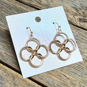 Circle Interlocking Earrings | Gold