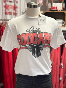 Crosby Cougars Bow Tee | White