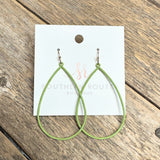 Matte Teardrop Earrings | Green