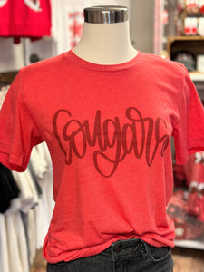 Cougars Monochrome Tee | Heather Red