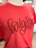 Cougars Monochrome Tee | Heather Red