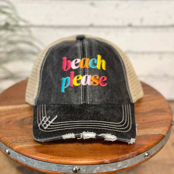 Beach Please Cap | Black