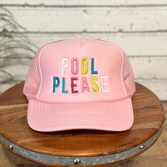 Pool Please Foam Trucker Cap | Pink