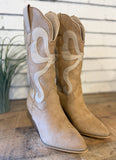 The Bowie | Almond Western Bow Boot