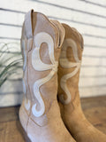 The Bowie | Almond Western Bow Boot