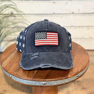 America Vintage Flag Cap | Navy