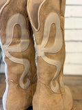 The Bowie | Almond Western Bow Boot