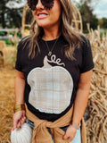 Plaid Pumpkin Tee | Black