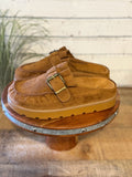Ruffle Edge Moccasin Slide | Tan