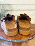 Ruffle Edge Moccasin Slide | Tan