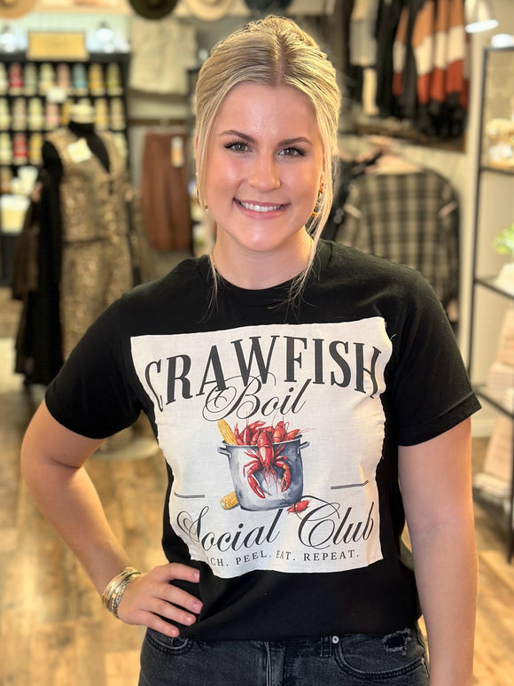 Crawfish Boil Crawfish Patch Tee | Black