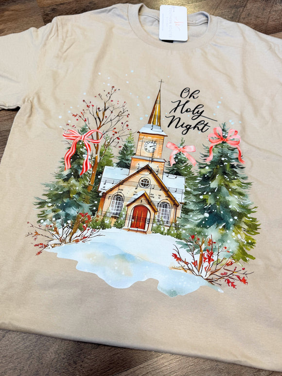 Oh Holy Night Tee | Sand