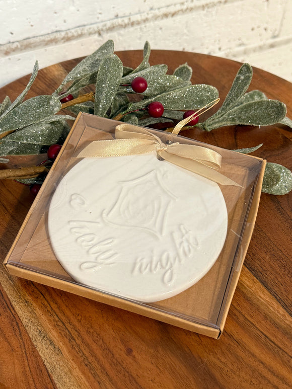 O Holy Night Embossed | Ceramic Boxed Ornament