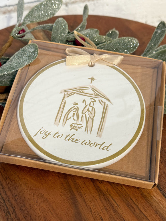 Joy To The World | Ceramic Boxed Ornament
