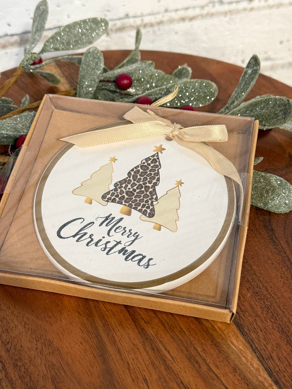 Leopard Christmas Tree | Ceramic Boxed Ornament