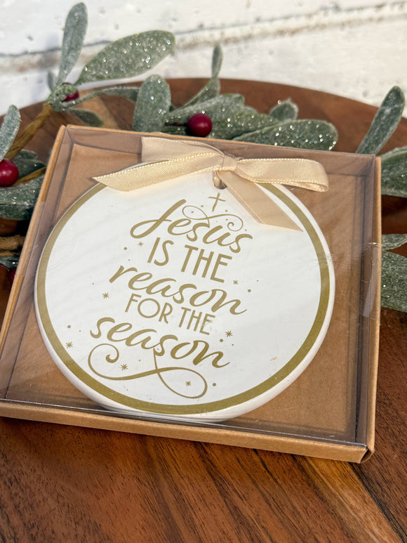 Jesus Is The Reason | Ceramic Boxed Ornament