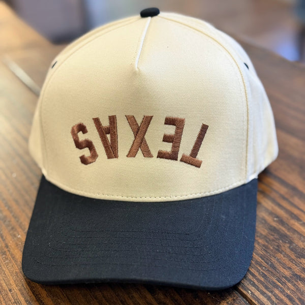 Texas Upside Down Trucker Cap | Black/Brown