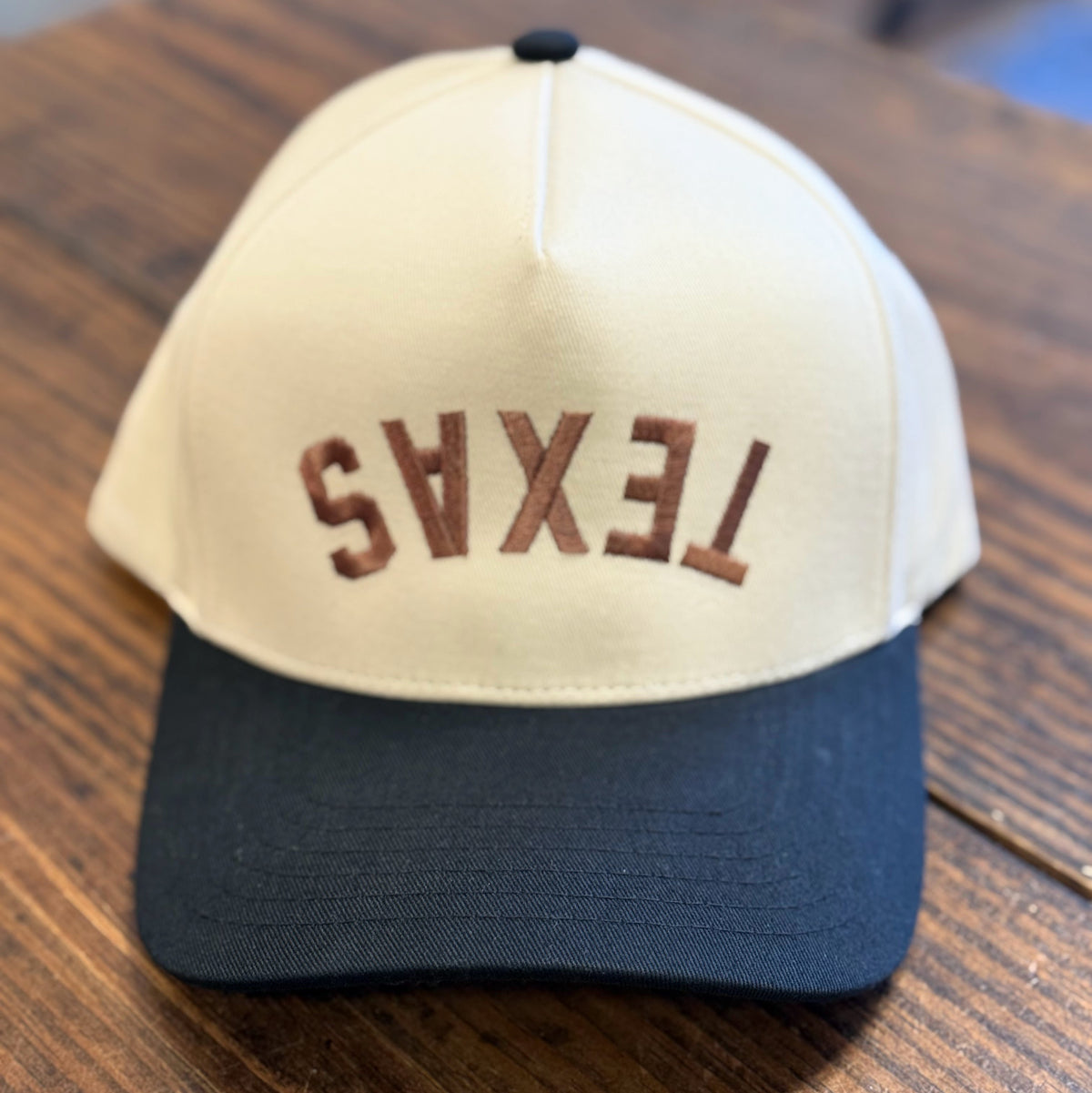 Texas Upside Down Trucker Cap | Black/Brown