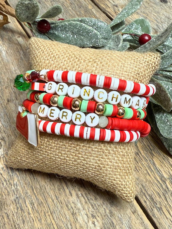 Merry Grinchmas | Christmas Bracelet Set