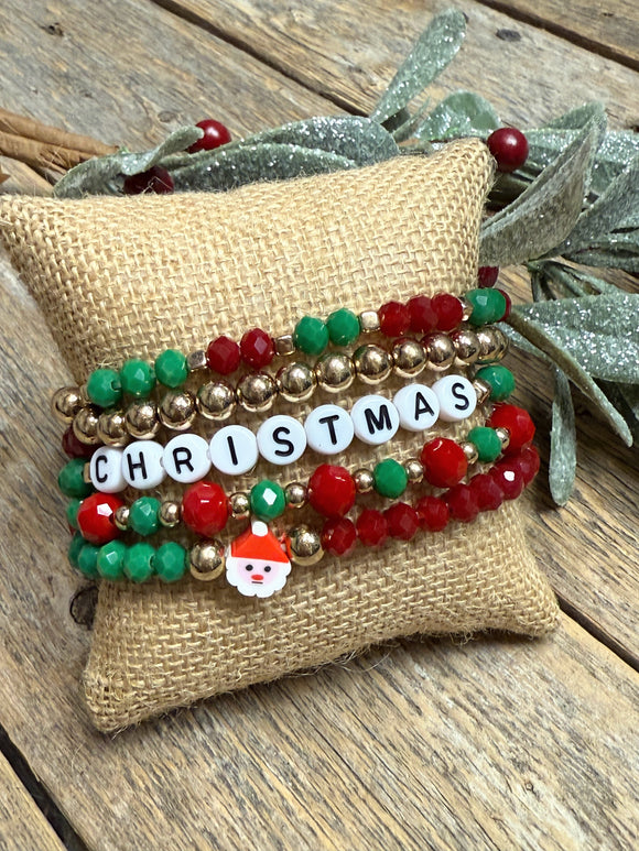 Christmas Mix Black Font | Christmas Bracelet Set